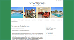 Desktop Screenshot of cedarspringsapts.com
