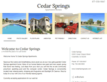 Tablet Screenshot of cedarspringsapts.com